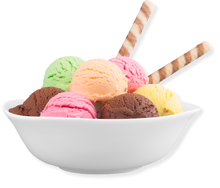 A bowl of ice cream