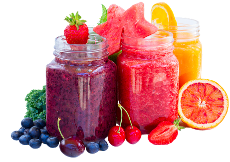 Blueberry, watermelon and orange smoothie